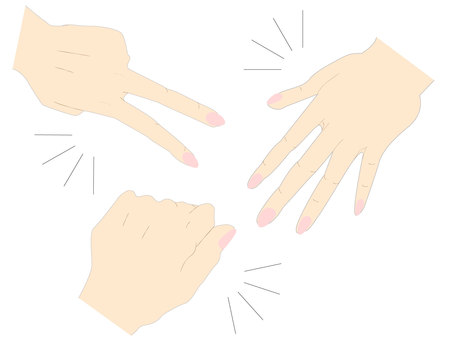 Illustration, rock-paper-scissors, hand, goo, 