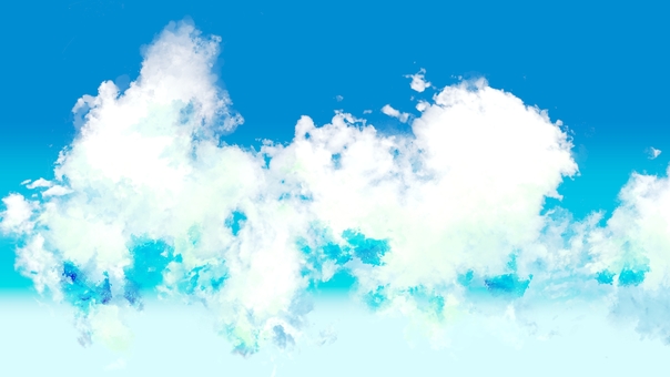 青空の手書きイラスト 空,手書き,晴れ,鮮やか,リアル,青空,おしゃれ,雲のイラスト素材