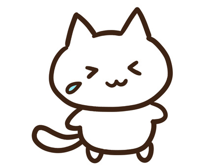 悲しくて涙を流して泣くかわいい白ねこ 悲しくて涙を流して泣くかわいい白ねこ 涙,泣く,ねこ,悲しい,失敗,反省,辛い,いじめ,感情,かわいいのイラスト素材