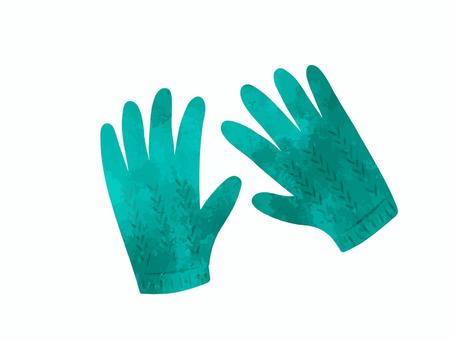 Woolen gloves (light blue), , JPG, PNG and AI