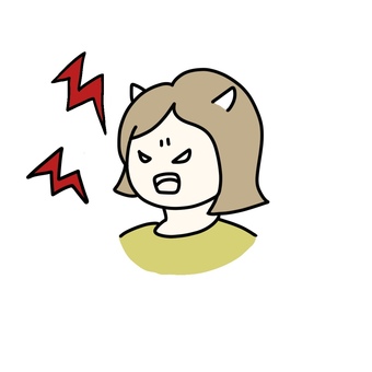 Furious woman anger, female, girl, loose the temper, JPG and PNG