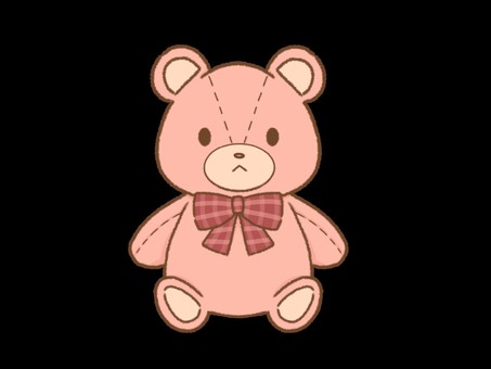くまのぬいぐるみ（ピンク）