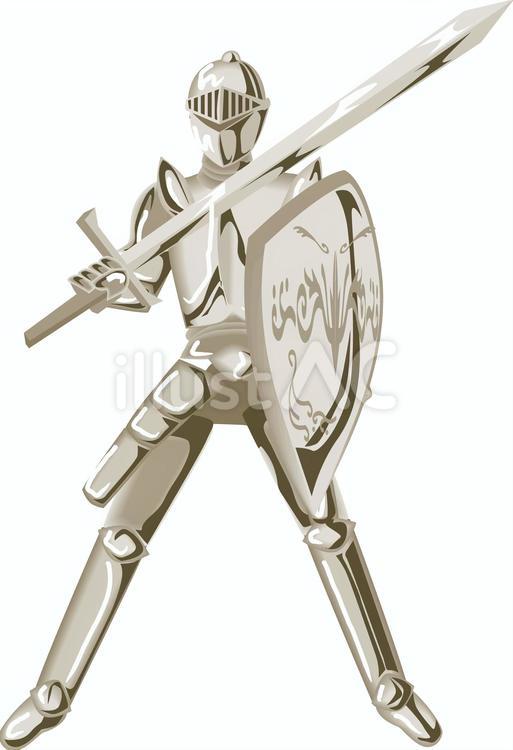 甲冑　戦士　 甲冑,鎧,西洋のイラスト素材