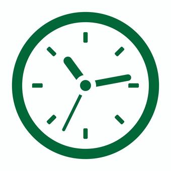 時計のアイコン 緑 時計,時刻,時間,タイマー,アナログ,雑貨,クロック,メーター,小物,暮らしのイラスト素材