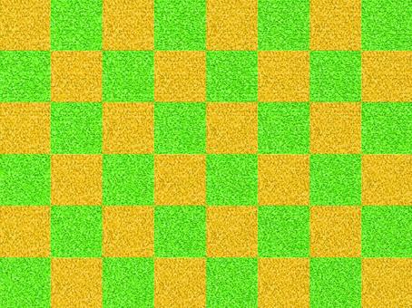 金色と緑色の市松模様の背景壁紙素材画像 市松模様,金色,緑色,背景,壁紙,和風,和柄,テクスチャ,格子柄,グラフィックのイラスト素材