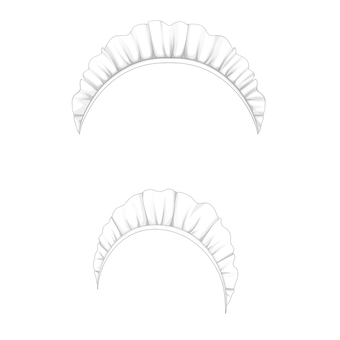 メイドカチューシャ・ヘッドドレス② メイド,カチューシャ,ヘッドドレス,フリル,アクセサリー,萌え,萌え系,アキバ系,シンプル,コスプレのイラスト素材