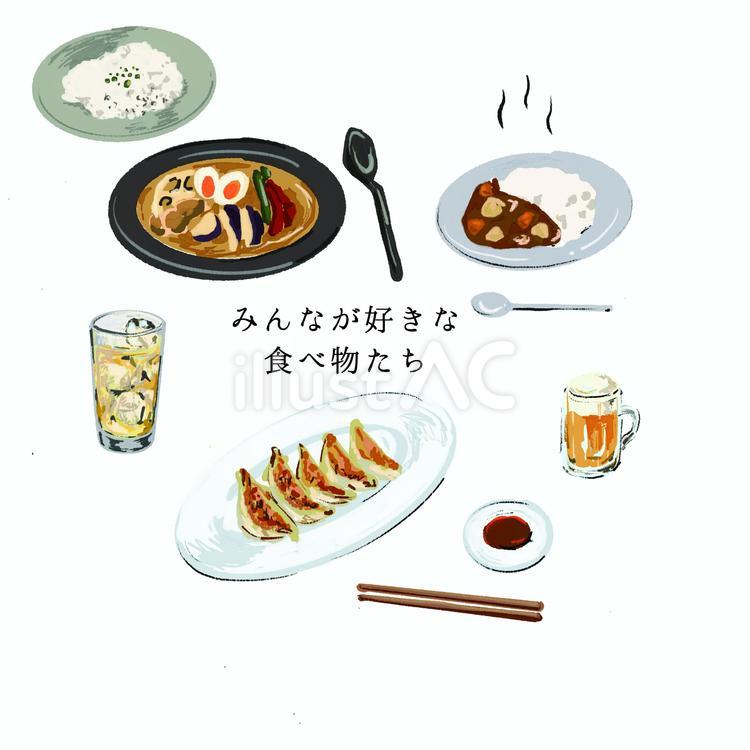 美味しい食べ物 食べ物,カレー,スパイスカレーのイラスト素材