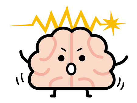Illustration, brain, stimulate, pulse, 