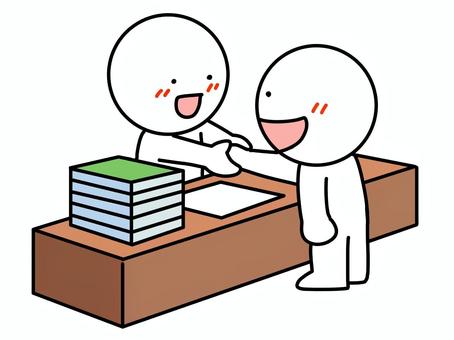 握手会をする棒人間 握手会をする棒人間 握手会,棒人間,ファン,応援,嬉しい,楽しい,笑顔,笑う,書籍,本のイラスト素材