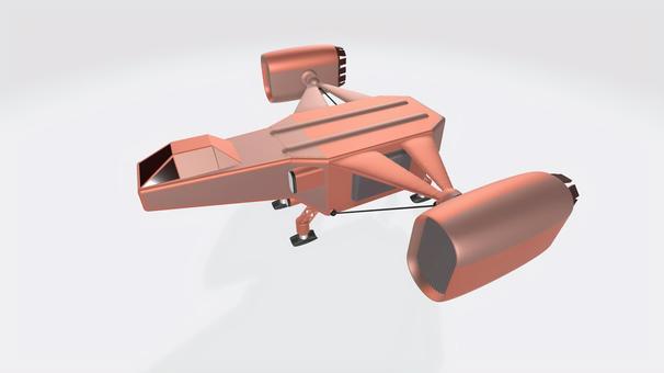 ツインジェットティルトホバー機⑤ ブースター,ジェット,コックピット,エンジン,モーター,ライト,メカ,sf,かっこいい,vtolのイラスト素材
