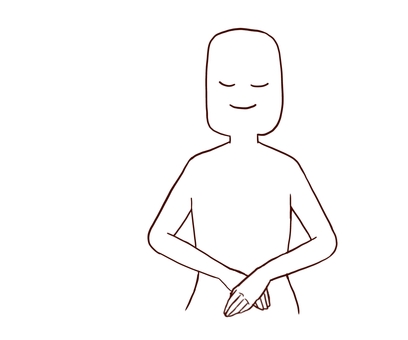 礼　シンプル人物 シンプル,人物,礼,感謝,髪なしのイラスト素材