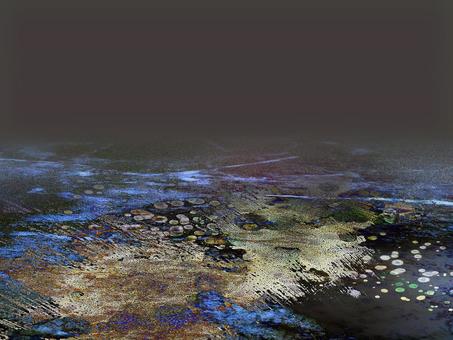 濃い灰色に青や薄茶の美しい手描き和風抽象 和風,手描き,手書き,アート,グレー,灰色,ダークグレー,青,薄茶,抽象のイラスト素材