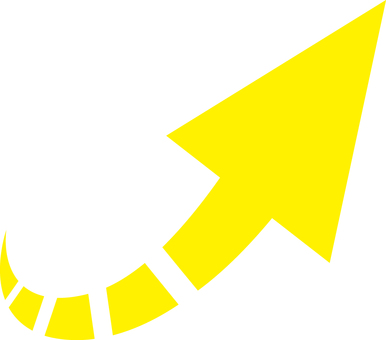 Arrow _ Right diagonally upward to the right ___ yellow, , JPG, PNG and AI