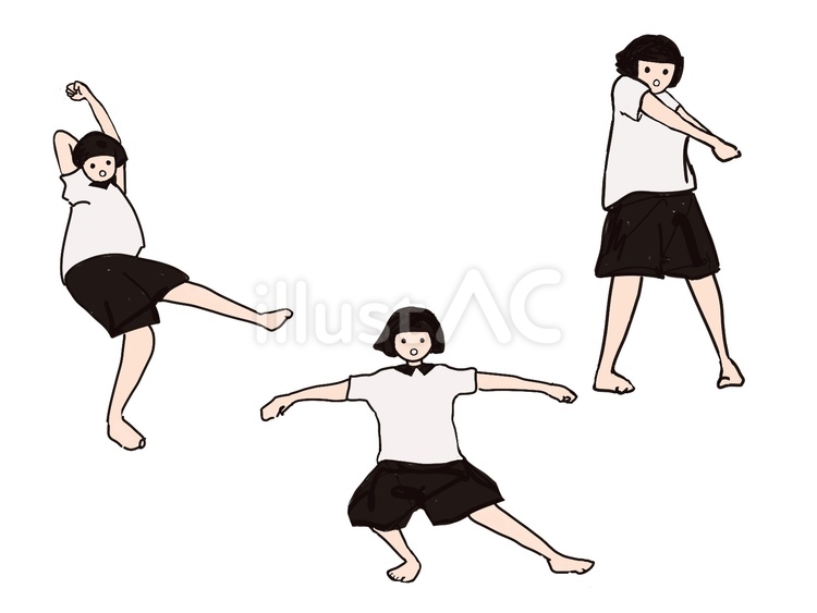 学生　運動 体育,運動,ダンスのイラスト素材