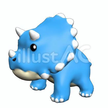ゆるいトリケラトプス ななめ2 CG
