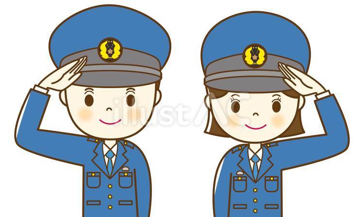 警察官2 警察官,警官,警官帽のイラスト素材
