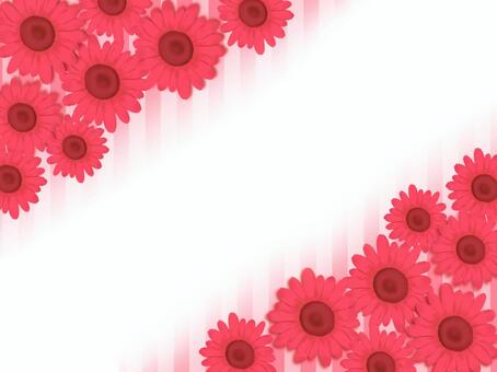 Flower stripe wallpaper top and bottom red, , JPG