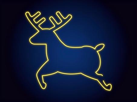 ネオントナカイのアイコン ネオン,トナカイ,アイコンのイラスト素材
