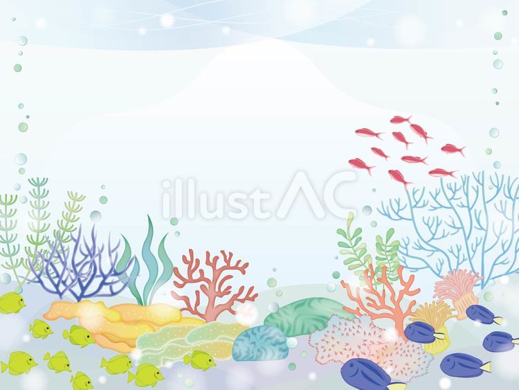 海の中のカラフルな生き物4 夏休み,海の日,海のイラスト素材