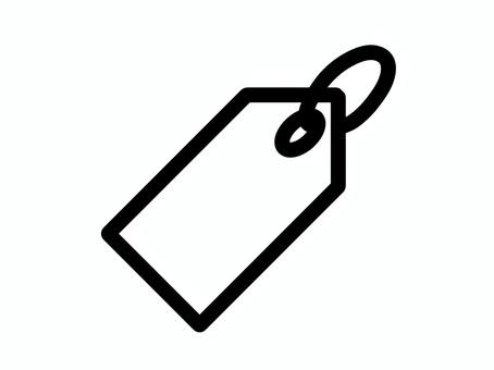シンプルタグアイコン１（黒） タグ,分類,uiアイコン,シンプル,黒のイラスト素材