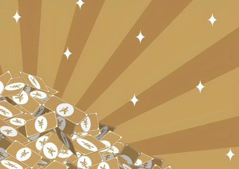 ゴージャスでポップなお金の背景素材