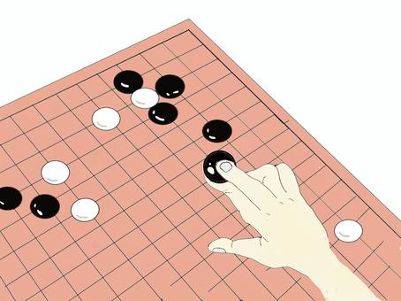 囲碁 囲碁,白黒,碁石,ゲーム,碁笥,日本のイラスト素材