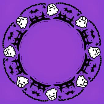 おばけのハロウィンリース風のあしらい02