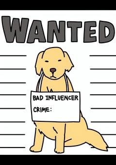 Illustration, wanted, dog, large, 