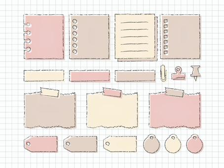 Memo paper set, JPG, PNG and AI Memo paper set, notes, paper, tape, JPG, PNG and AI