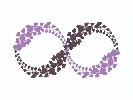 藤の花のフレーム(無限大)02