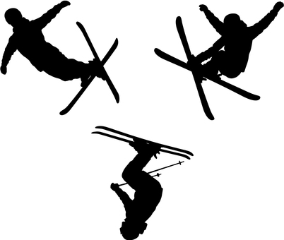 Illustration, skiing, freestyle skiing, jump, 