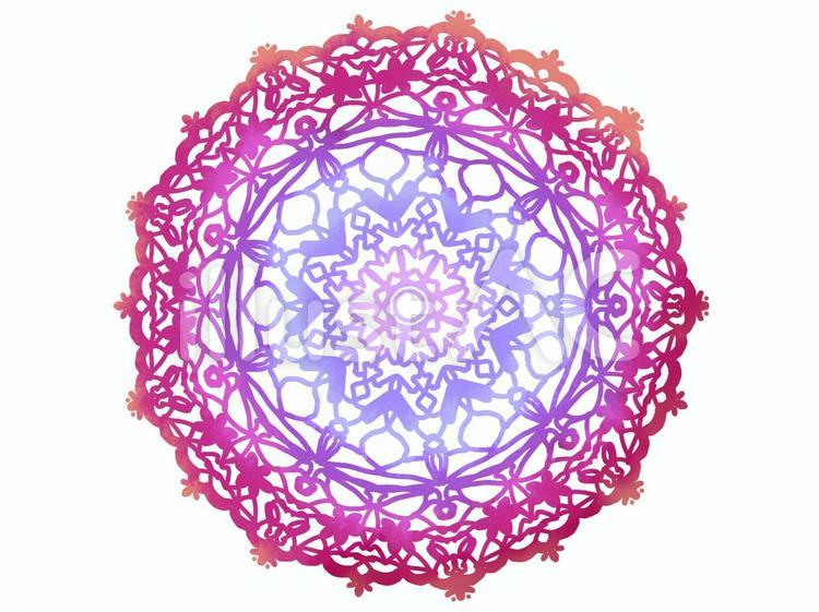 水彩画風　レース　赤　紫 水彩,レース,赤のイラスト素材