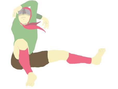 Illustration, people, stretch, mask, 