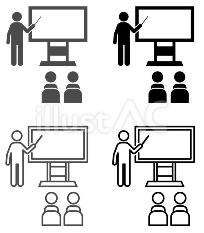 社員研修、セミナー、説明会、授業等 講義,セミナー,勉強会のイラスト素材