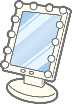Illustration, actress mirror, mirror light, light, 