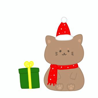 クリスマスプレゼントと猫