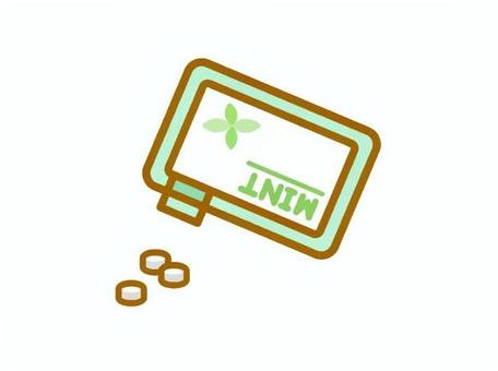 清涼菓子（ミント味）開封 清涼菓子,お菓子,食べ物,ミント,タブレットのイラスト素材