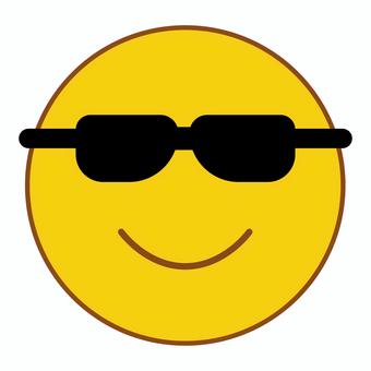 絵文字ちゃん07 絵文字,顔,表情,黄色,ニコちゃん,人,人物,感情,気分,正面のイラスト素材