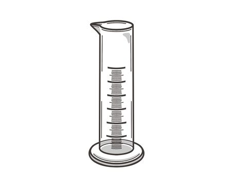 メスシリンダー 空 メスシリンダー,実験器具,理科,科学,化学,シンプルのイラスト素材