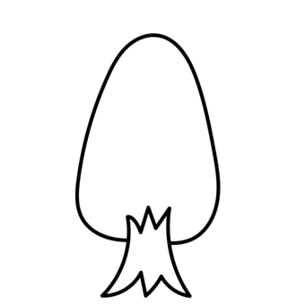 5・イラスト・木・楕円形