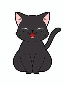 黒猫 黒猫,猫,ネコ,獣,動物,座る,素材,イラストのイラスト素材