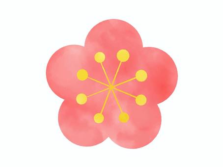 梅の花（水彩・絵本風）