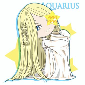 Aquarius character 2020_ with background, aquarius, constellation, 12 constellations, JPG and PNG