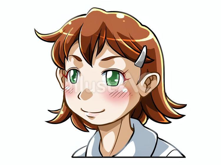普通の表情 女の子,人物,萌え系のイラスト素材