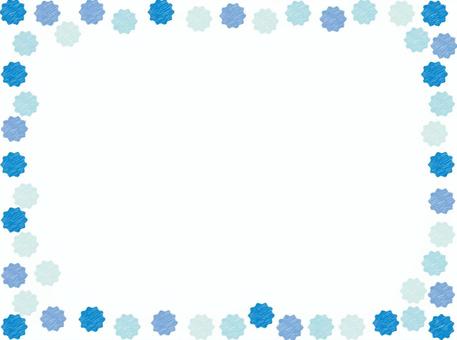 Konpeito motif frame blue, smelt, frame, background, JPG, PNG and AI