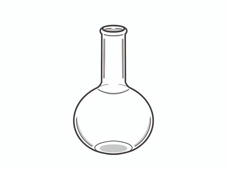 平底フラスコ 空 フラスコ,実験器具,理科,科学,化学,シンプルのイラスト素材