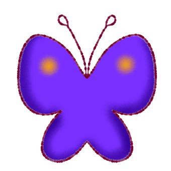 紫の蝶のマーク 蝶,チョウチョ,紫,パープル,虫,生き物,自然,羽,飛ぶのイラスト素材