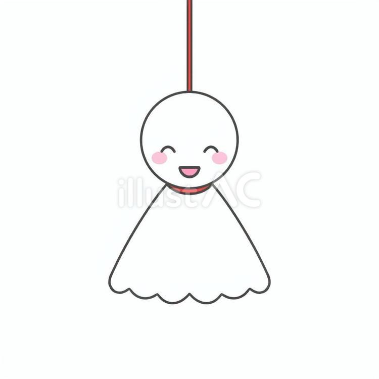 笑顔のてるてる坊主 てるてる坊主,雨期,梅雨のイラスト素材
