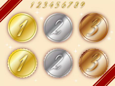 メダルアイコン 受賞,ゴールド,メダル,金,ポップ,シンプル,かわいい,ベーシック,銅,銀のイラスト素材