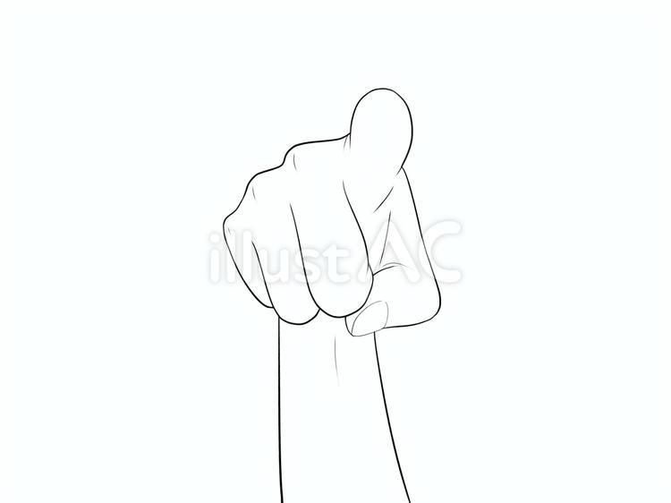指をさす5 手,指,指先のイラスト素材